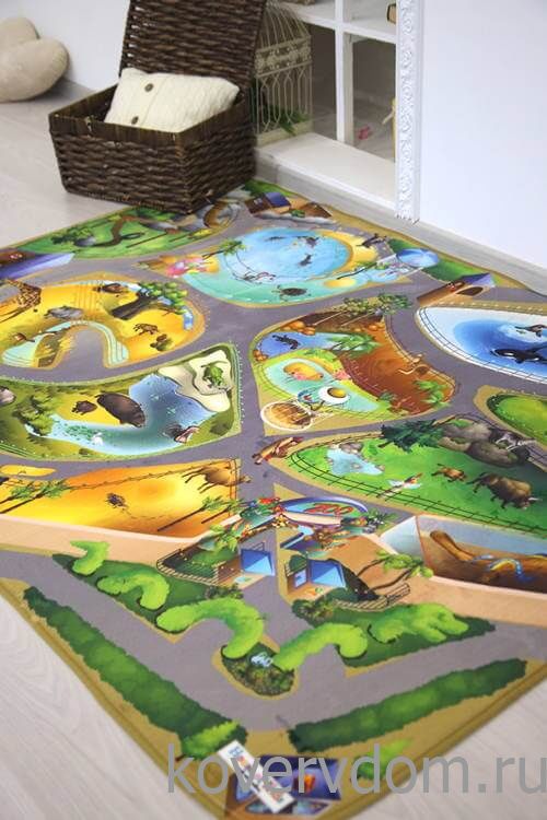 Детский развивающий 3D ковер Сказочный Зоопарк 86027